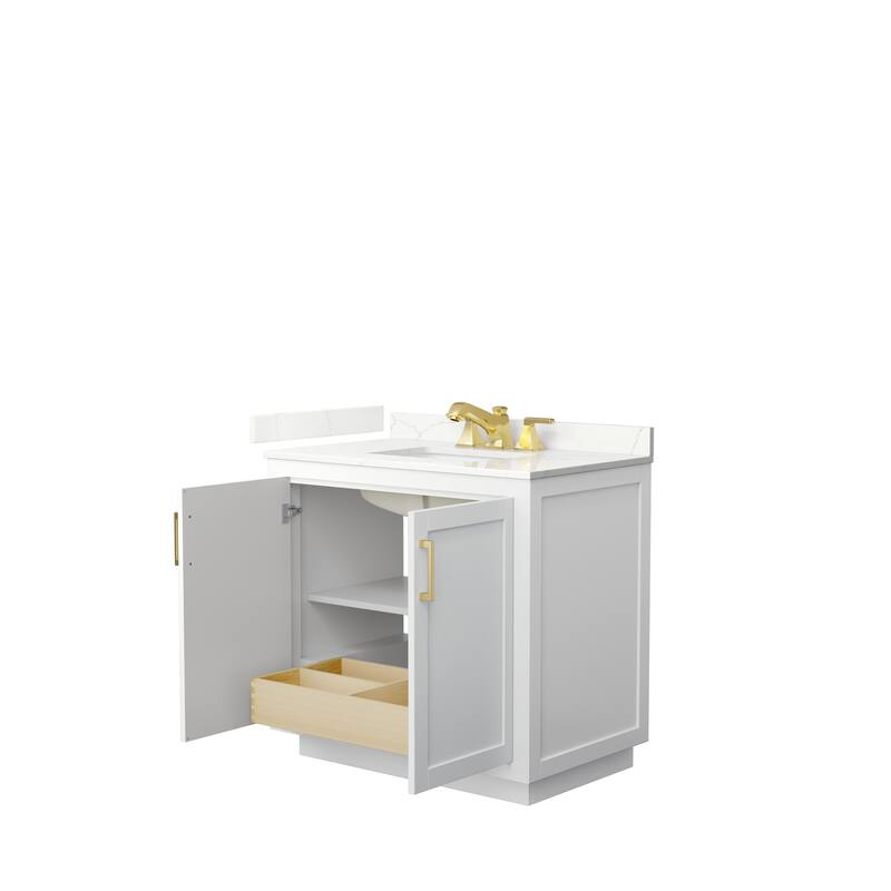 Miranda 36-inch Single Vanity, Quartz Top