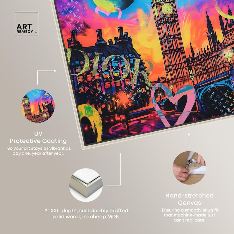London Graffiti Canvas by Art Remedy