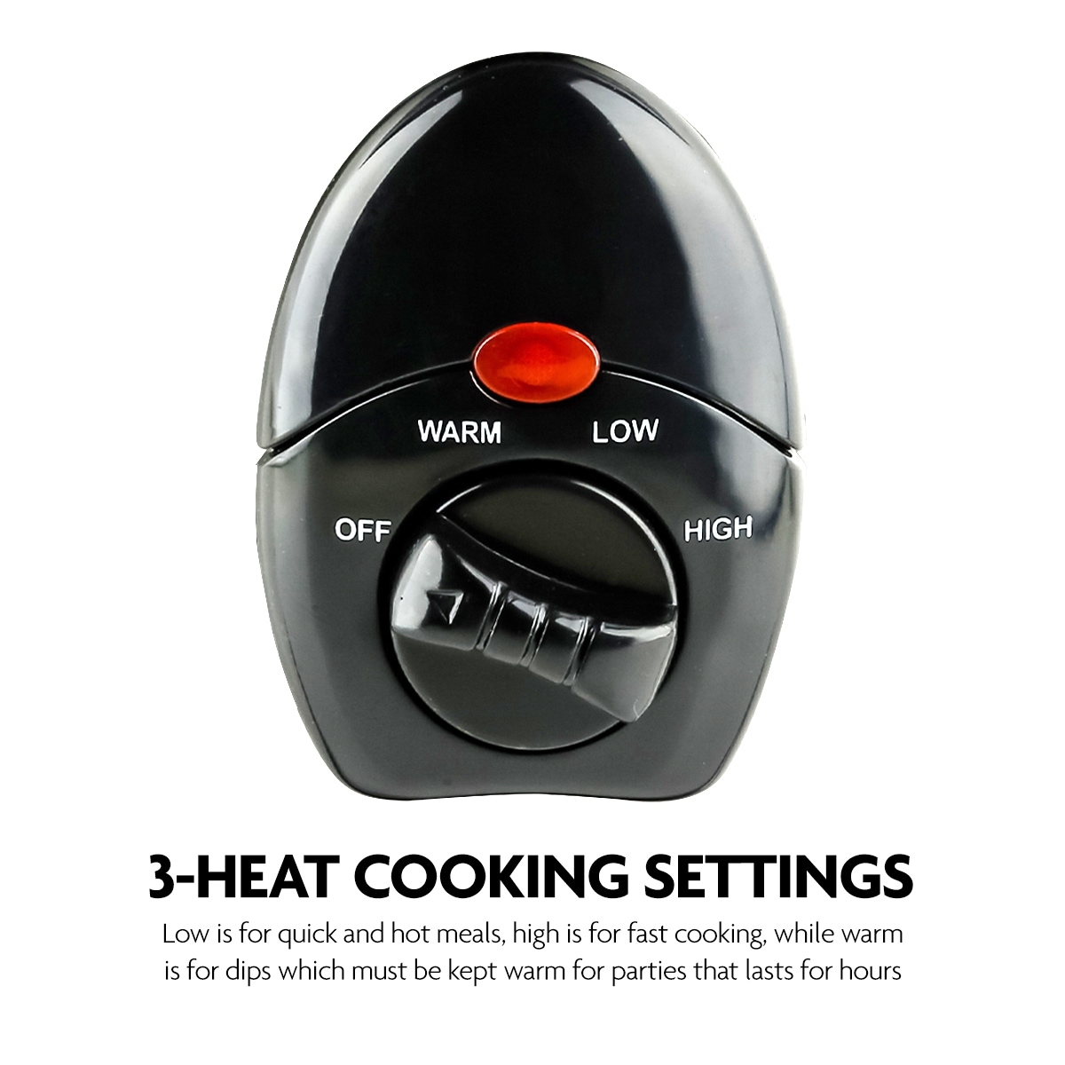 8L Digital Slow Cooker & Glass Lid, 2 Heat Settings Including