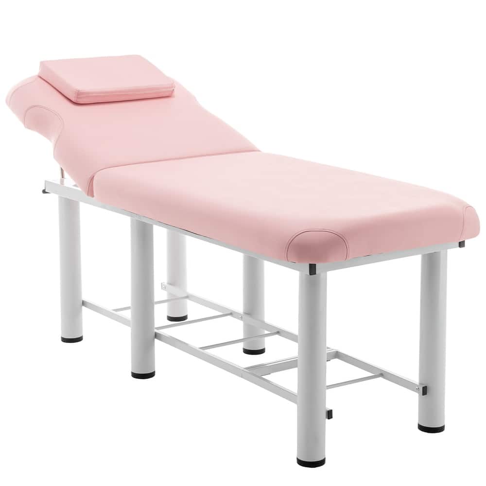 Professional Massage Table - Adjustable Backrest, Removable Headrest, Memory Foam, with Bottom Shelf Storage