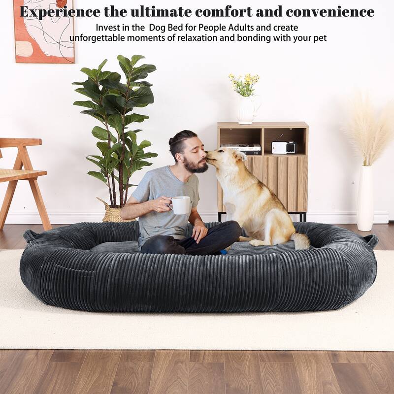 Eie Giant Dog Bed Washable Human Size Bed With Removable Cover