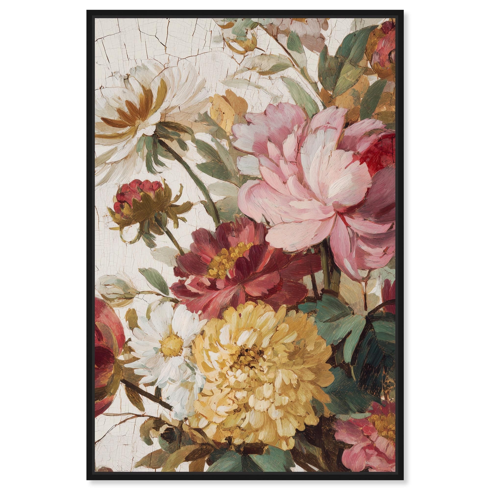 Vintage Floral III Wall Art Framed Canvas Print by Art Remedy