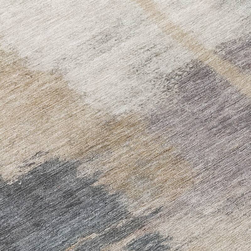 Machine Washable Indoor/ Outdoor Chantille Abstract Rug