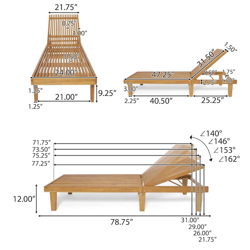 Nadine Outdoor Chaise Lounges (Set of 2) by Christopher Knight Home