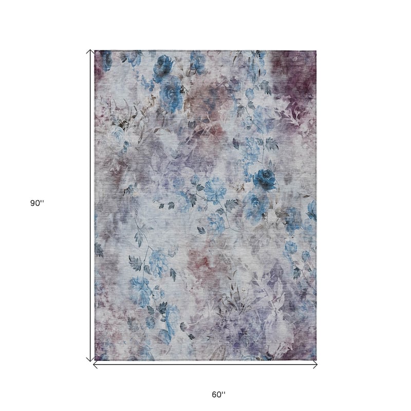 HomeRoots Floral Transitional Rectangle Outdoor Rug