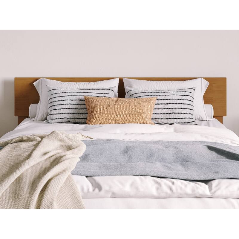 AFI Orlando Platform Bed with Footboard & Twin XL Trundle