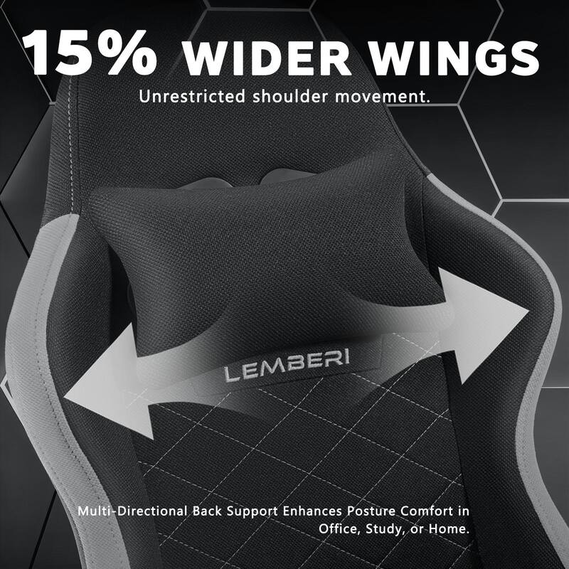 Bossin Gaming Chairs with Footrest, Big and Tall Chair 350lb Capacity, Racing Style Computer Chair with Ergonomic Lumbar Support