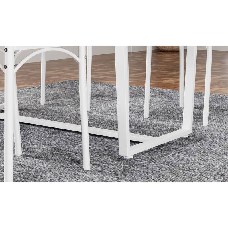 Four-Piece Set Table And Chair With Backrest, Industrial Style, Solid Structure