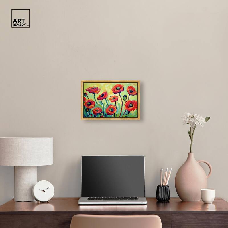 Red Poppy Field I Canvas by Art Remedy