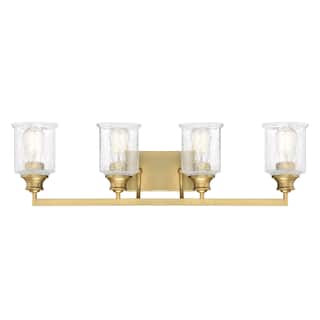 Hampton 4-Light Bathroom Vanity Light in Warm Brass