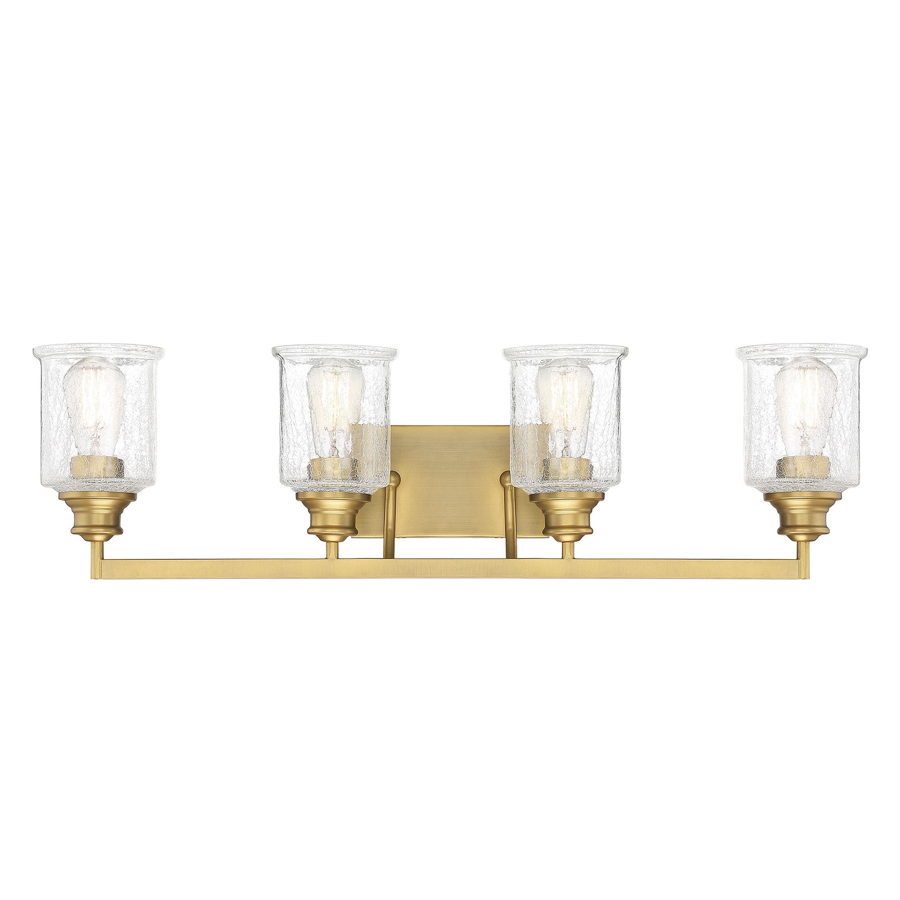Hampton 4-Light Bathroom Vanity Light in Warm Brass