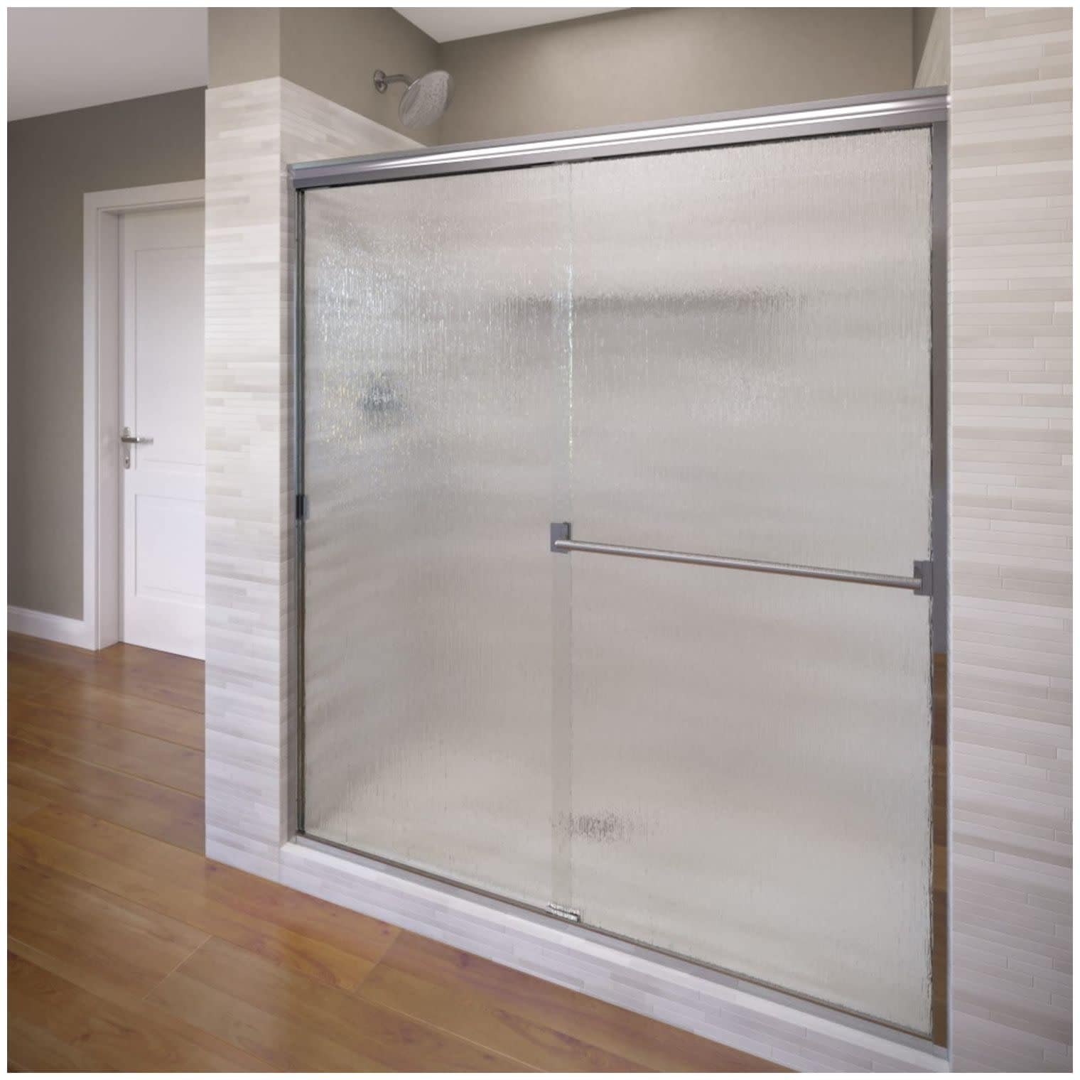 Basco Classic 70" High x 40" Wide Bypass Framed Shower Door with Rain