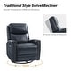 preview thumbnail 99 of 111, Fiacro 30.31" Genuine Leather Wingback Swivel Rocker Recliner with Nailhead Trim