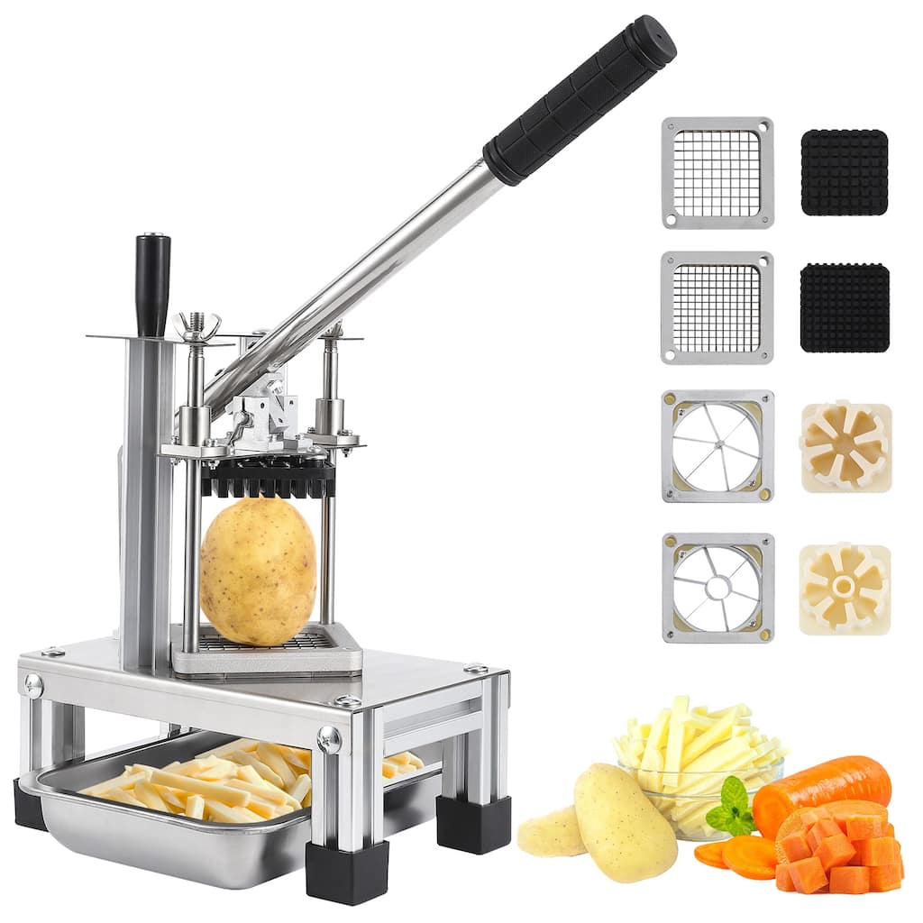 Stainless Steel Vegetable Fruit Chopper with 4 Replacement Blades