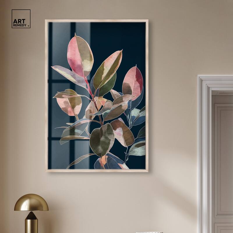 Fuchsia Frond I Shadowbox by Art Remedy