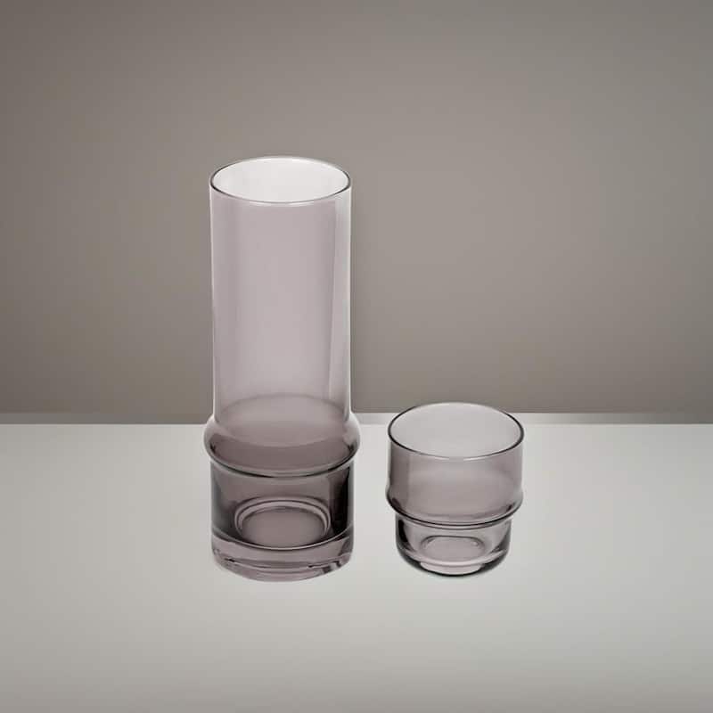 Elle Decor Bedside Water Carafe with Tumbler Doubles as Lid - 3.34" x 9.28"