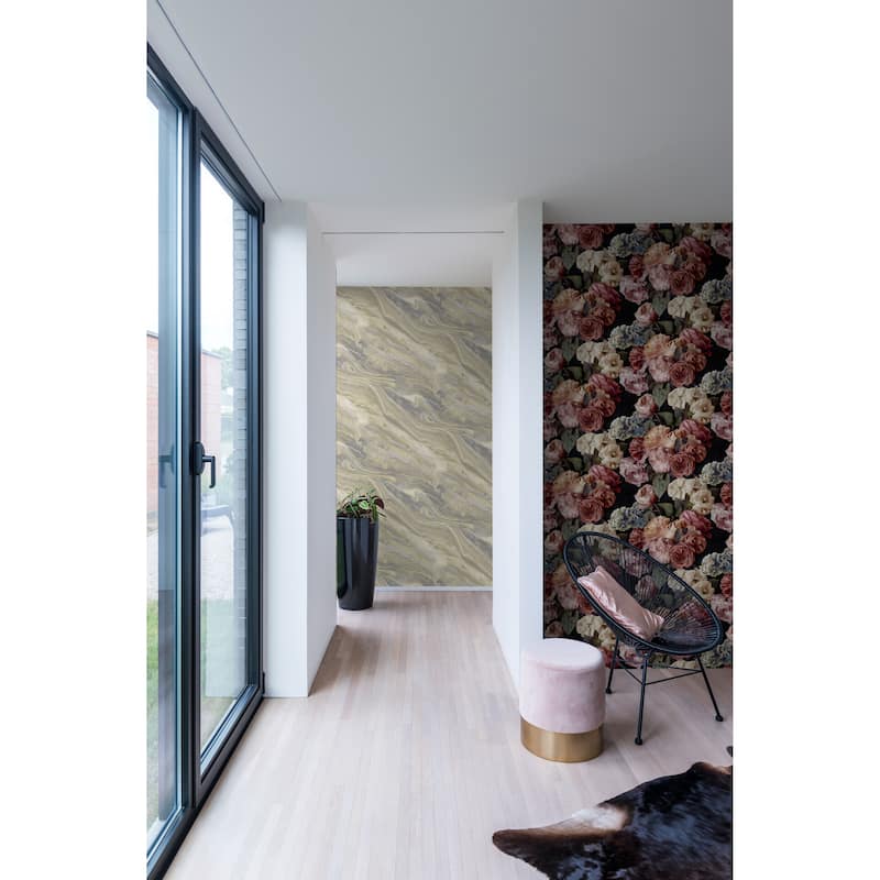 Gabrielle Floral Textured Non-pasted Wallpaper – 396in x 20.8in
