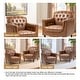 preview thumbnail 49 of 63, 31" W Tufted Vegan Leather Accent Chairs for Living Room Set of 2