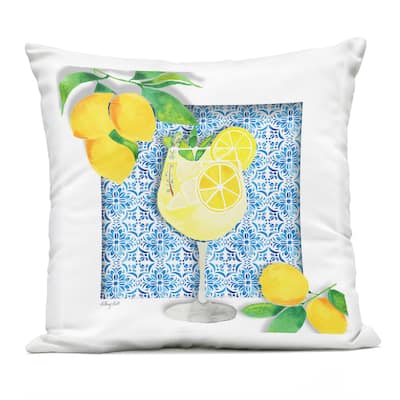Stupell Mediterranean Limoncello Drink Printed Outdoor Throw Pillow Design by Hillary Holt