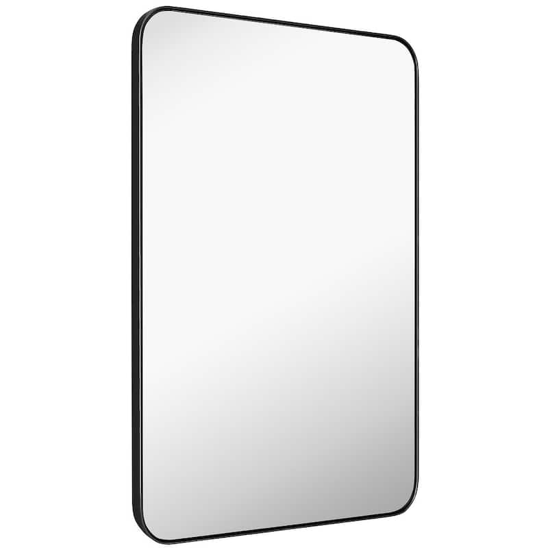 Mirror Trend Round Flat Metal-framed Wall Mirror