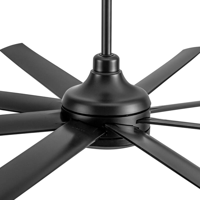 65/72/84-In Black/White Industrial Ceiling Fan with Remote without Light(8-Blade)