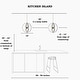preview thumbnail 8 of 8, Modern 6-Light Black Gold Starburst Chandelier Orb Pendant Lights for Dining Room - 18" W x 20.5" H