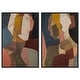 preview thumbnail 1 of 59, Contemplation Dialogue Abstract Art Set Canvas Print by Art Remedy Black - 10" x 15"
