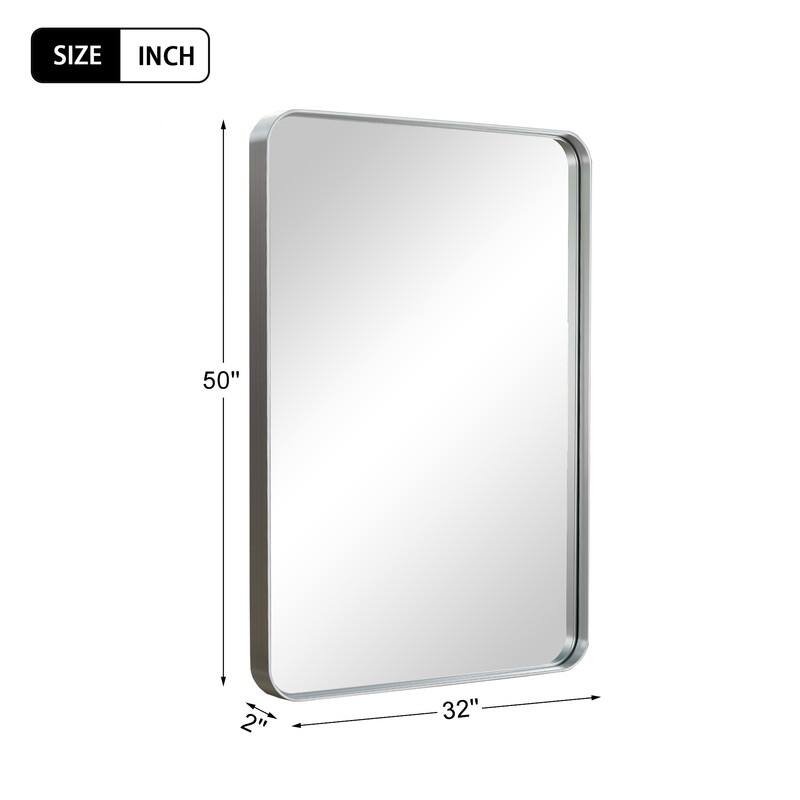 Arch Bathroom Wall Mirror Large Metal Frame Wall Mounted Mirror for Bedroom Living Room Dresser Entryway Decor