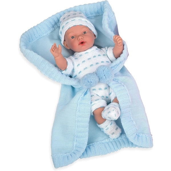 slide 1 of 1, Elegance Doll Crying Hanne With Blanket, Blue