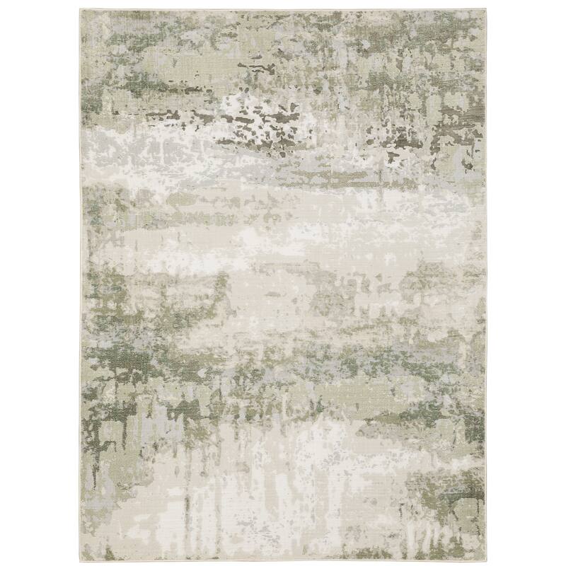 Style Haven Caldon Contemporary Abstract Area Rug - 5'3" X 7'6" - Beige/ Green - Runner/Rectangle