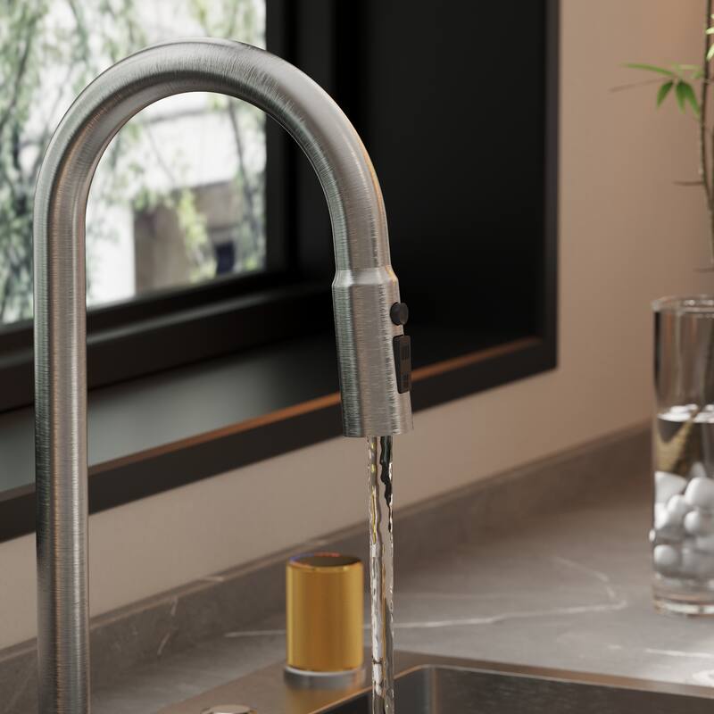 Kitchen Drop In Waterfall Sink Workstation Pull Out Faucet 2 Sizes