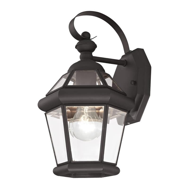 Livex Lighting 1-light Bronze Outdoor Wall Lantern, 2061-07 - 7" W x 12" H x 7" Ext.