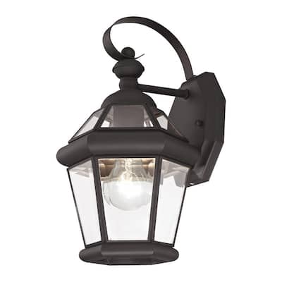 Livex Lighting 1-light Bronze Outdoor Wall Lantern, 2061-07 - 7" W x 12" H x 7" Ext.