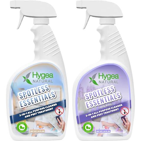Hygea Natural Spotless Essentials 2-in-1 all purpose cleaner and Pest treatment Lavender Breeze 24oz