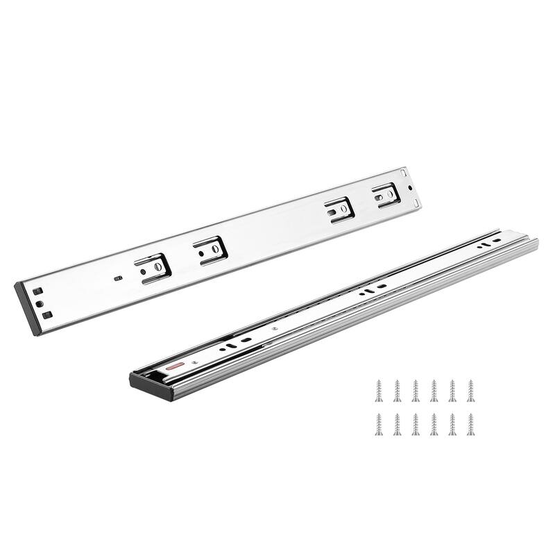Drawer Slides Side Mount Rails Heavy Duty Full Extension Steel Track - 10 Pairs of 20 Inch