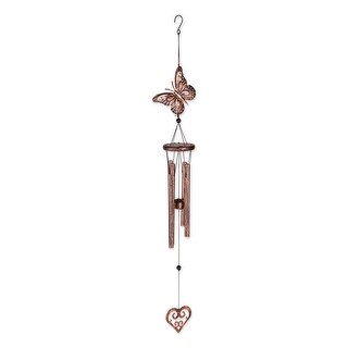 Butterfly And Heart Windchime
