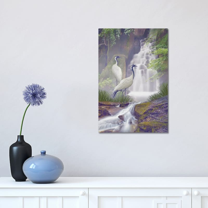 iCanvas "Mistic Crane Falls" by Steve Hunziker Canvas Print - 18x12x1.5