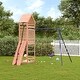 preview thumbnail 11 of 17, vidaXL Swing Set Outdoor Backyard Wooden Playground Equipment for Kids Age 3-8 96.5" x 100.8" x 103.9" Douglas