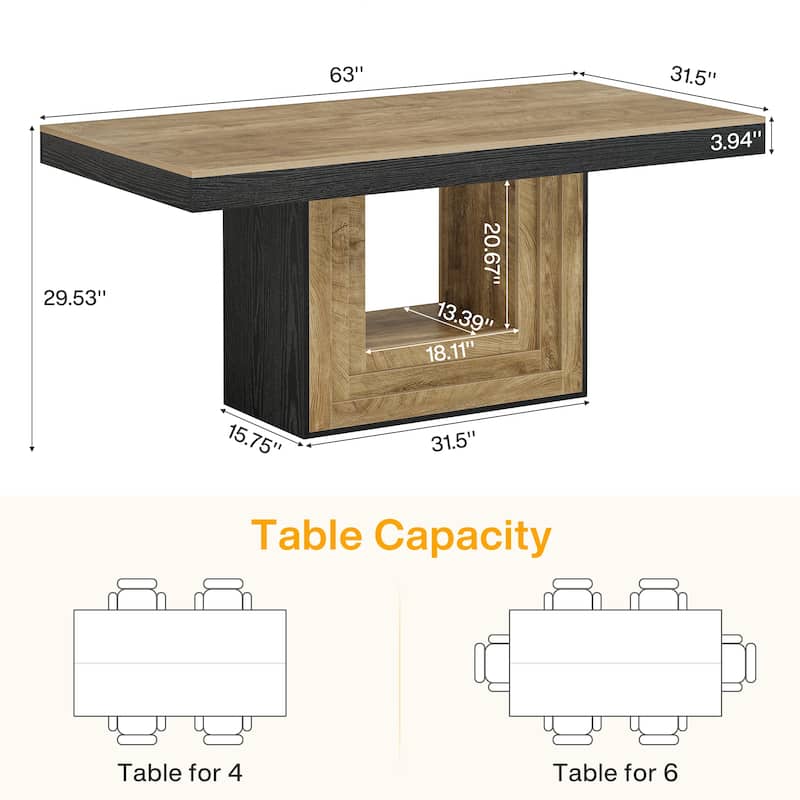 Modern Conference Table, Meeting Table for 4-6 People