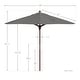 preview thumbnail 3 of 1, California Umbrella 9ft Marenti Wooden Sunbrella Patio Umbrella with Sunbrella Fabric, Base Not Included