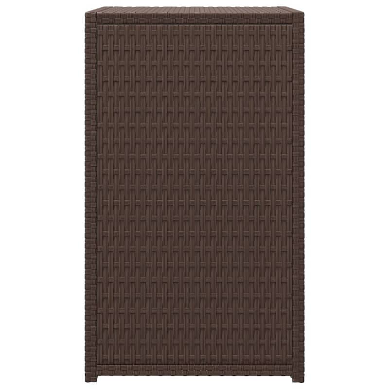 vidaXL C Table Brown/Black 15.7"x13.8"x23.6" Poly Rattan - 15.7" x 13.8" x 23.6"