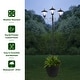 preview thumbnail 6 of 12, Glitzhome Set of 2 74"H Solar Three Head Street Light with Planter Pot Pathway Lamp