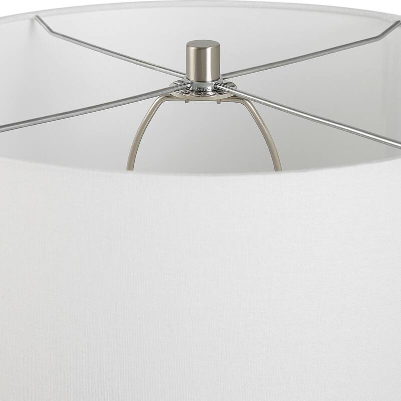 Curvy Glass Table Lamp with Tapered Shade - 29" - Black