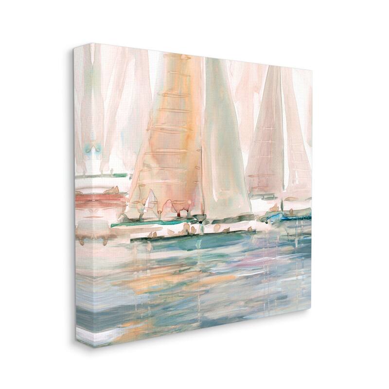Stupell Warm Sunlit Sailboats Reflection Ocean Water Surface Canvas Wall Art, Design by Carol Robinson