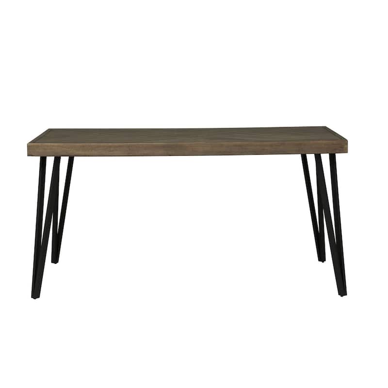 Horizons Rustic Caramel 7 Piece Rectangular Table Set