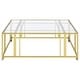 preview thumbnail 25 of 24, Adri Rectangular Glass Top Metal Frame Coffee Table