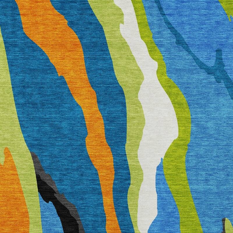 HomeRoots Abstract Transitional Rectangle Outdoor Rug