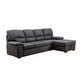 preview thumbnail 3 of 5, Furniture of America Werr Modern Leather Sleeper Sectional