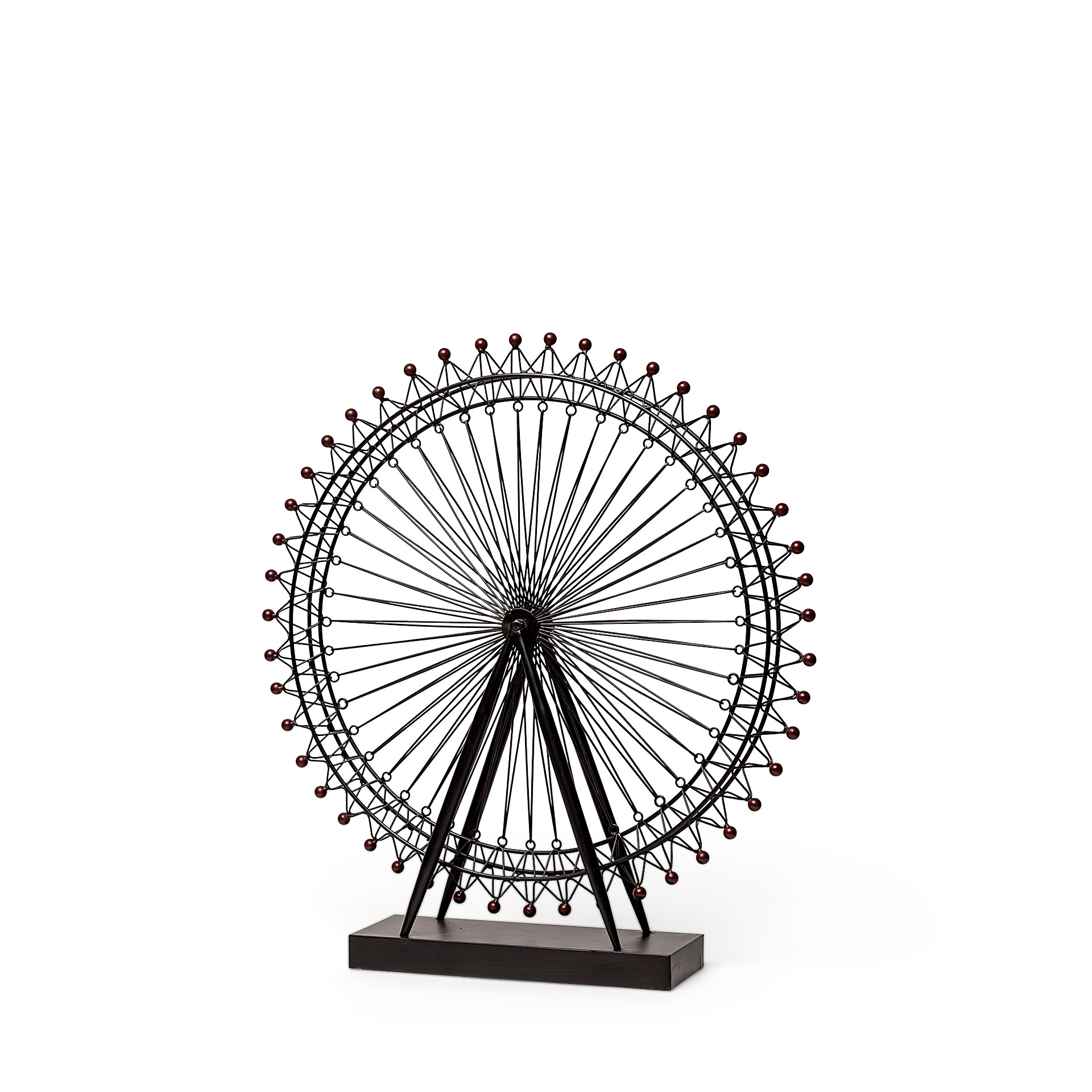 London Eye Black Metal Ferris Wheel Decorative Object - 25"W x 27"H x 3"D