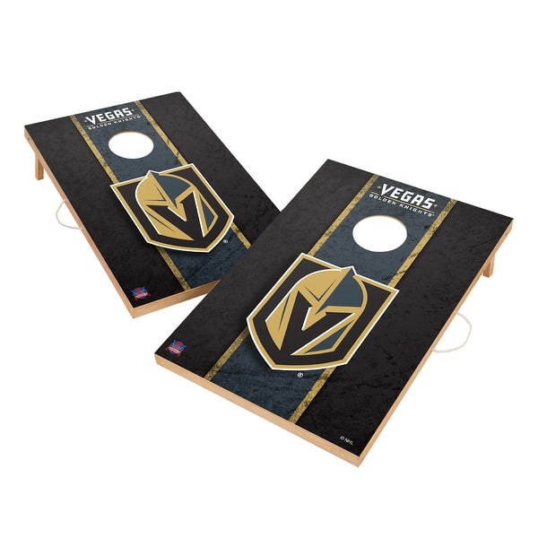 slide 2 of 5, Vintage Vegas Golden Knights NHL Regulation 2x4 Cornhole Set Include Carry Case